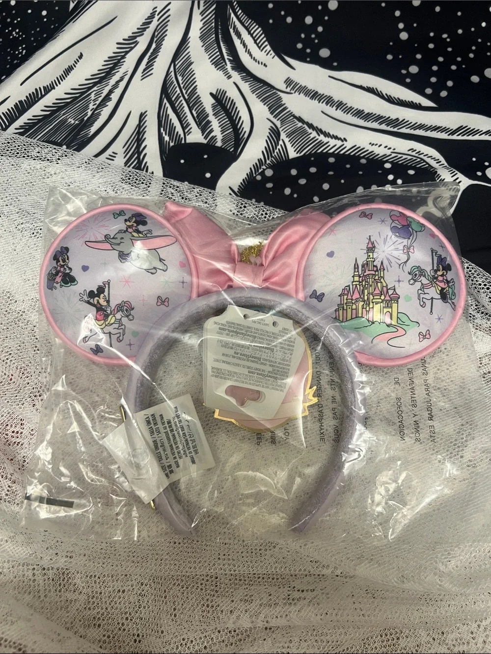 NWT! Disney Parks x Stoney Clover Lane Fantasyland Minnie Ears Headband
